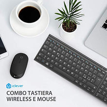 Carica l'immagine nel visualizzatore di Gallery, iClever Tastiera e Mouse Wireless - e Portatili Nero