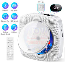 Carica l'immagine nel visualizzatore di Gallery, Lettore CD portatile con altoparlanti HiFi Bluetooth integrati, Boombox white