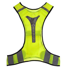 Carica l'immagine nel visualizzatore di Gallery, Gilet Giacca da Corsa Alta Visibilita LED Giubbotti Giallo Fluorescente #B - Ilgrandebazar