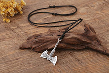 Carica l'immagine nel visualizzatore di Gallery, Skyrim Wicca Doppia Assi Nordic Ciondolo Cera collane Gioielli Antique Silver
