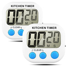 Carica l'immagine nel visualizzatore di Gallery, Senhai Timer da Cucina, conteggio up/Down Grande Display LCD 2 Pack - Ilgrandebazar