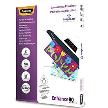 Carica l'immagine nel visualizzatore di Gallery, Fellowes 5306114 Pouches Di Plastificazione per Documenti, Formato A4, 80... - Ilgrandebazar