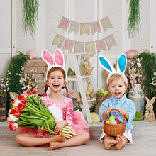 Carica l'immagine nel visualizzatore di Gallery, Allenjoy - Fondale per festa di Pasqua con lepre e coniglio, motivo: 8'x6'