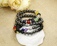 Carica l'immagine nel visualizzatore di Gallery, Milacolato Bracciale in Ematite Chakra da 4 Paia Terapia Magnetica di... - Ilgrandebazar
