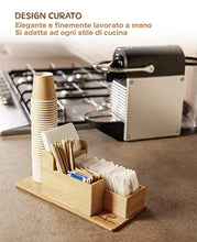 Carica l'immagine nel visualizzatore di Gallery, FMC SOLUTION Porta Accessori da caffè e Tea in bambù per 100% Natural Bambù - Ilgrandebazar