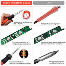 Carica l'immagine nel visualizzatore di Gallery, 45 Pezzi Kit Pirografia Legno,Preciva 60W Portatile Arancione - Ilgrandebazar