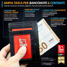 Carica l'immagine nel visualizzatore di Gallery, Portafoglio Uomo Piccolo Sottile - Mini Porta Carte Credito Pelle con...