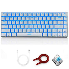 Carica l'immagine nel visualizzatore di Gallery, FELICON Ajazz AK33 Tastiera da Gioco Interruttore blu, Bianco - Luce blu