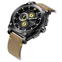 Carica l'immagine nel visualizzatore di Gallery, Orologio Uomo Sport Impermeabile Cronografo Quarzo Marrone Nero - Ilgrandebazar