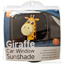 Carica l'immagine nel visualizzatore di Gallery, Parasole Baby Uma per auto, parasole neonati, con giraffa, Nero e Giallo - Ilgrandebazar
