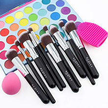 Carica l'immagine nel visualizzatore di Gallery, BEAKEY set di pennelli trucco Premium synthetic Kabuki nero-argento