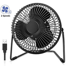 Carica l'immagine nel visualizzatore di Gallery, EasyAcc Ventilatore USB, 6 Pollici Mini da Tavolo 6 Pollici, Nero