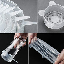Carica l'immagine nel visualizzatore di Gallery, FAPPEN Coperchio Silicone, Coperchi in Silicone Estensibile Trasparente+blu
