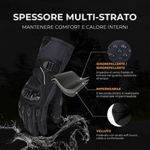 Carica l'immagine nel visualizzatore di Gallery, Guanti Moto Invernali, da Impermeabili Touch Screen per XL, Nero - Ilgrandebazar