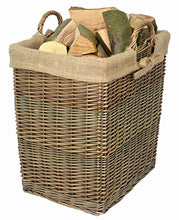 Carica l'immagine nel visualizzatore di Gallery, Red Hamper Vimini Rettangolare Log Cesto con Fodera