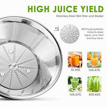 Carica l'immagine nel visualizzatore di Gallery, Aicok Centrifuga, Estrattore di Succo a Freddo, Frutta e Argento - Ilgrandebazar