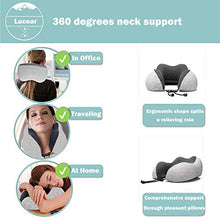 Carica l'immagine nel visualizzatore di Gallery, Cuscino da viaggio memory foam – a forma di U collo cuscino con...
