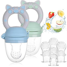 Carica l'immagine nel visualizzatore di Gallery, Faburo 2pcs Ciuccio Frutta per Bambini Alimenti + 9pcs in...