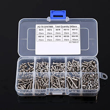 Carica l'immagine nel visualizzatore di Gallery, 340Pz M3 Phillips Panello Testa Vite Bulloni Dadi Kit Acciaio Inox...