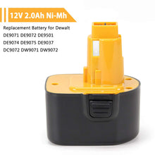 Carica l'immagine nel visualizzatore di Gallery, POWERGIANT Batteria 12V 2.0ah per Avvitatore Dewalt DE9071 2.0AH