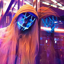 Carica l'immagine nel visualizzatore di Gallery, Halloween LED Maschere, Maschera Lllumina Costume Terribile con 3 Blu - Ilgrandebazar