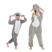Carica l'immagine nel visualizzatore di Gallery, Pigiama Kigurumi Animale Costume per Altezza 168-178cm, Coniglio Grigio