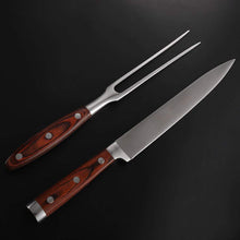 Carica l'immagine nel visualizzatore di Gallery, Barbecue Fork Tool Set Coltello in acciaio inox Carving Outdoor... - Ilgrandebazar
