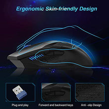 Carica l'immagine nel visualizzatore di Gallery, TECKNET Mouse da Gioco Wireless, Raptor 2.4G Gaming, per Nero
