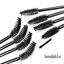 Carica l'immagine nel visualizzatore di Gallery, JZK 120 Applicatore mascara monouso scovolino pennello pieghevole nero 120x