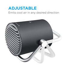 Carica l'immagine nel visualizzatore di Gallery, Fancii Mini Ventilatore da Tavolo USB con Turbo a Doppia Elica e Nero