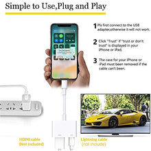 Carica l'immagine nel visualizzatore di Gallery, Hoidokly Adattatore lighting a Hdmi, Cavo AV Digitale 1080P Bianco - Ilgrandebazar