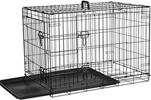 Carica l'immagine nel visualizzatore di Gallery, AmazonBasics - Gabbia in metallo pieghevole per cani, Portiera Doppia, 91 cm - Ilgrandebazar