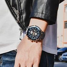 Carica l'immagine nel visualizzatore di Gallery, Orologio uomo BY BENYAR Cronografo Analogico Impermeabile Orologi Blackblue - Ilgrandebazar