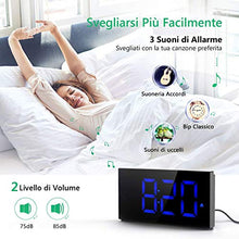 Carica l'immagine nel visualizzatore di Gallery, Holife Sveglia Digitale, da Comodino, 1. Blu con Adattatore - Ilgrandebazar