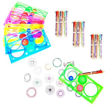 Carica l'immagine nel visualizzatore di Gallery, JZK 10 x Spirografo per Bambini Mandala + 10 Penne Colorate a multicolore - Ilgrandebazar