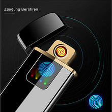 Carica l'immagine nel visualizzatore di Gallery, ASANMU Accendino Elettrico, USB Ricaricabile Antivento Nero - Ilgrandebazar