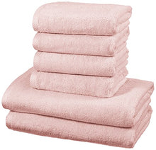 Carica l'immagine nel visualizzatore di Gallery, AmazonBasics - Set di asciugamani 2 teli bagno + 4 asciugamani, Rosa Petalo - Ilgrandebazar