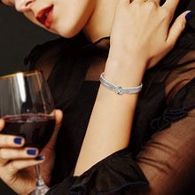 Carica l'immagine nel visualizzatore di Gallery, GEORGE · SMITH Crystal Love Classico Bracciale Argento Donna
