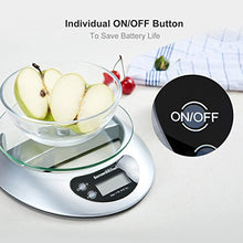 Carica l'immagine nel visualizzatore di Gallery, Bonsenkitchen Bilancia da cucina Digitale, vassoio di vetro con Argento - Ilgrandebazar