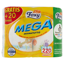 Carica l'immagine nel visualizzatore di Gallery, Foxy Mega, Asciugatutto, 220 Strappi - 2 Pezzi - Ilgrandebazar
