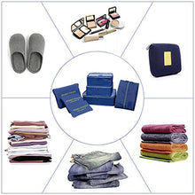 Carica l'immagine nel visualizzatore di Gallery, Cooja Organizer Valigie Borsa Packing Cube, Set di 7 Blu Scuro 7