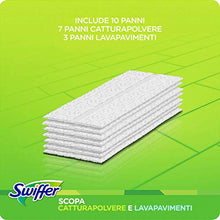 Carica l'immagine nel visualizzatore di Gallery, Swiffer Starter Kit Scopa con 1 Manico, 8 Panni Asciutti e 3 Umidi,...