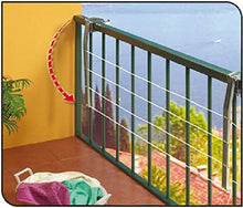 Carica l'immagine nel visualizzatore di Gallery, Gimi Ring Stendibiancheria da Balcone, Stendino Esterno, Sistema a... - Ilgrandebazar