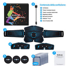 Carica l'immagine nel visualizzatore di Gallery, RIRGI Elettrostimolatore per Addominali, Muscolare Blu