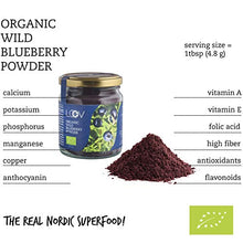 Carica l'immagine nel visualizzatore di Gallery, Polvere di Mirtillo Selvatico Biologico (Mirtillo Nero): 100 g, a Base di...