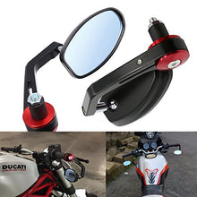 Carica l'immagine nel visualizzatore di Gallery, ViZe 7/8" 22mm Specchietti Moto Retrovisori Specchio Posteriore Per rosso - Ilgrandebazar