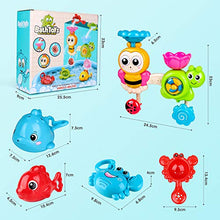Carica l'immagine nel visualizzatore di Gallery, BBLIKE Giochi Piscina Bambini 5 Pezzi, Bagnetto Neonato con Stazione...