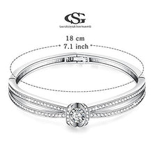Carica l'immagine nel visualizzatore di Gallery, GEORGE · SMITH Crystal Love Classico Bracciale Argento Donna