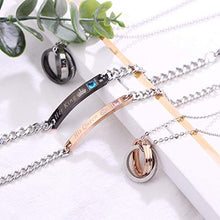 Carica l'immagine nel visualizzatore di Gallery, Milacolato Coppia Ciondolo Collana Regalo per Uomo Donna Lui e Lei Set... - Ilgrandebazar