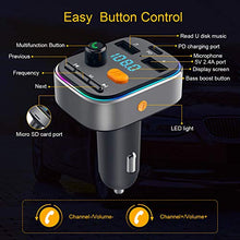Carica l'immagine nel visualizzatore di Gallery, Trasmettitore Bluetooth per Auto, HOLALEI FM Transmitter Bassi...